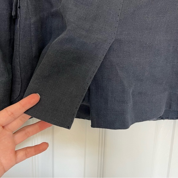 Anne Klein blazer women size xs /s Navy old money quiet‎ luxury - Picture 5 of 10